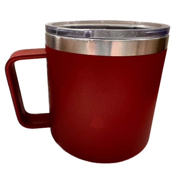 Simple Drink Travel Mug Red Coffee Tea w Lid Thermal Stainless Steel 14 Ozs - Picture 2 of 6